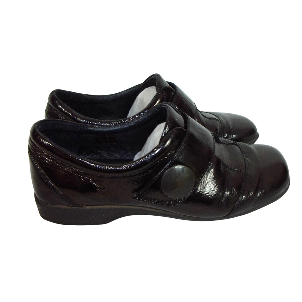 Josef Seibel Kathrin 68400 Black Patent Leather Comfort Shoe Women 38‎ US 7/7.5